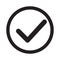 Check icon. Checkmark vector. Approved symbol. Ok icon. Check button sign. Tick icon. Checkpoint. Best modern flat pictogram illus
