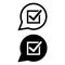 Check icon vector set. Approved Tick illustration sign collection. Confirm mark. Done or Accept symbol symbol.