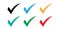 Check Icon VectorSet of colored check mark icons. Tick symbol, tick icon vector illustration.