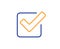 Check line icon. Approved Tick sign. Vector