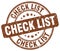 check list brown stamp