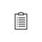 check list outline icon. isolated document paper icon in thin line style for graphic and web design. Simple flat symbol Pixel Perf