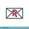 Check mark Award Stamp Envelope Icon Vector Logo Template