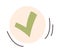 Check mark flat icon Improve delivery