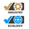 Check mark industry ecology symbol vector