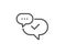 Check mark line icon. Approved sign. Speech bubble chat. Vector