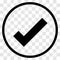Check mark rounded icon - vector iconic design