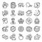 Check mark, Sharing economy and Mindfulness stress line icons. Privacy Policy. Vector