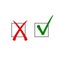 Check mark Symbol Accept and Rejected