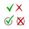 Check mark Symbol Accept and Rejected