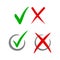 Check mark Symbol Accept and Rejected