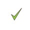 Check Mark. Valid Seal icon. Green sharp tick with outline. Flat OK sticker icon. Isolated on white