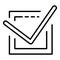 Check mark vote icon, outline style