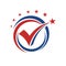 Check Mark and Vote Logo Vector