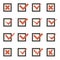 Check Marks Symbols Tick and Cross Icons Vector