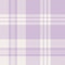 Check pattern herringbone in pastel purple lilac and off white. Vector seamless large simple tartan plaid vector for flannel shirt