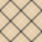 Check plaid pattern windowpane in beige, grey, white. Simple large tartan vector graphic for flannel shirt, skirt, scarf, duvet.