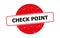 Check point stamp on white