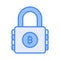 Check this premium icon of bitcoin lock in trendy style