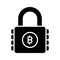 Check this premium icon of bitcoin lock in trendy style