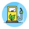 Check this premium quality vector of biofuel station, well designed icon of eco fuel in editable style