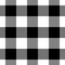 Check seamless pattern. Black checks on white background. Repeated gingham geometric patern. Scottish style design prints