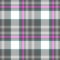 Check tartan plaid fabric seamless pattern texture background - gray, pink, white and blue colored