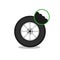 Check tire thread depth flat illustration. Auto tire change service. Good and worn tire. Control car wheel condition. Simple flat