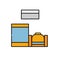 check in, travel, baggage line colored icon. elements of airport, travel illustration icons. signs, symbols can be used for web,