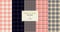 Check and tweed seamless patterns