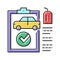 check used car color icon vector illustration