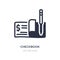 checkbook icon on white background. Simple element illustration from Digital economy concept