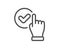 Checkbox line icon. Approve sign. Vector