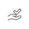 Checked, approved line icon