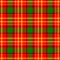 Checked diamond tartan plaid scotch fabric seamless pattern texture background - color vibrant red green yellow white