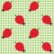 Checked pattern with rose hip