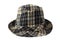 Checked Plaid Fedora Hat isolated