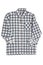 Checked shirts. Close-up of a black and white tartan or plaid shirt for mens isolated on a white background. Clipping path. Summer