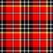 Checked tartan plaid scotch kilt fabric seamless pattern texture background - red, black, yellow and white color