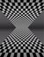 Checker Board In Perspective - Vector Illustration