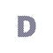 Checker Pattern Vector Logo Letter D