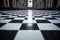 Checkerboard grace, marble floor in black and white square perfection