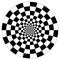 Checkerboard, Spiral Design Abstract Pattern