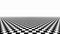 Checkered abstract wallpaper, black and white flooring illusion pattern texture background. 3d squares illustration