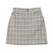 Checkered beige skirt isolated on the white background