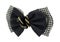 Checkered Black Bows Gold Braid Center