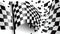 Checkered checkered flag, competition winner race. Generative AI