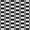 Checkered circular element. Abstract monochrome graphic with squ