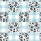 Checkered colorful seamless pattern with animal print.