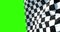 Checkered flag, end race background, formula one competition waving with chroma key green screen